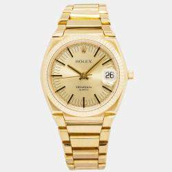 Rolex Texano Beta 5100/8 Tiffany&Co Quartz  Gold 18K Yellow Gold Men's Wristwatch 39mm