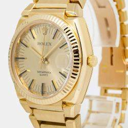 Rolex Texano Beta 5100/8 Tiffany&Co Quartz  Gold 18K Yellow Gold Men's Wristwatch 39mm