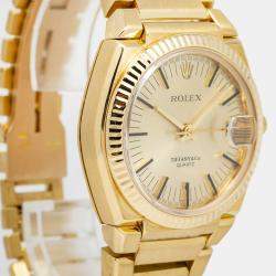 Rolex Texano Beta 5100/8 Tiffany&Co Quartz  Gold 18K Yellow Gold Men's Wristwatch 39mm