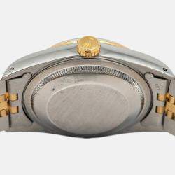 Rolex Datejust 16233 Automatic Champagne 18k Yellow Gold Stainless Steel Men's Wristwatch 36 mm