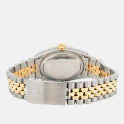 Rolex Datejust 16233 Automatic Champagne 18k Yellow Gold Stainless Steel Men's Wristwatch 36 mm
