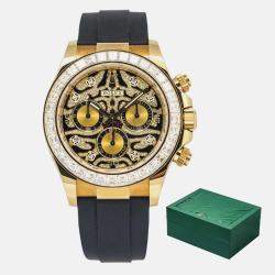 Rolex Daytona Eye of the Tiger 116588 Automatic 18K Yellow Gold Diamond Men's Wristwatch 40mm