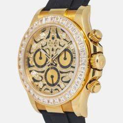 Rolex Daytona Eye of the Tiger 116588 Automatic 18K Yellow Gold Diamond Men's Wristwatch 40mm