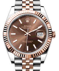 Rolex Datejust 126331 Automatic Brown 18K Rose Gold Stainless Steel Men's Wristwatch 41 mm