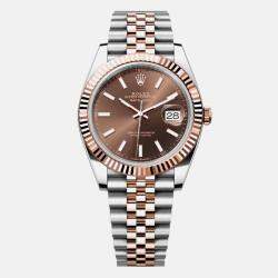 Rolex Datejust 126331 Automatic Brown 18K Rose Gold Stainless Steel Men's Wristwatch 41 mm