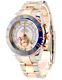 Rolex Yacht-Master II 116681 Automatic White 18K Rose Gold Stainless Steel Men's Wristwatch 44 mm
