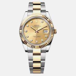 Rolex Datejust 126333 Automatic Gold 18k Yellow Gold Stainless Steel Diamonds Men's Wristwatch 41mm