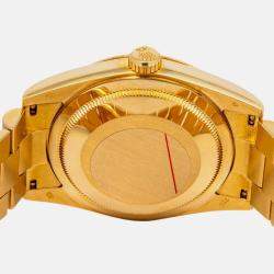 Rolex Day Date President 118238 Champagne 18k Yellow Gold Diamond Automatic Men's Wristwatch 36 mm