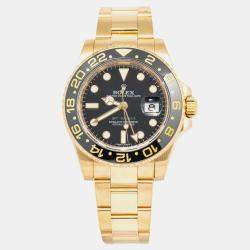 Rolex GMT-Master II 116718 Automatic Black 18k Yellow Gold Men's Wristwatch 40 mm