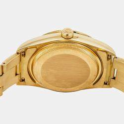 Rolex Oyster Perpetual 14208 Automatic Gold 18k Yellow Gold Men's Wristwatch 34 mm