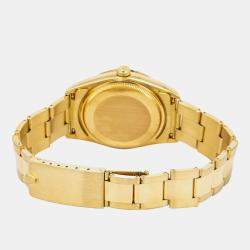 Rolex Oyster Perpetual 14208 Automatic Gold 18k Yellow Gold Men's Wristwatch 34 mm