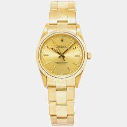 Rolex Oyster Perpetual 14208 Automatic Gold 18k Yellow Gold Men's Wristwatch 34 mm