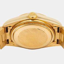 Rolex Day Date 18038 President Automatic Champagne 18k Yellow Gold Diamond Men's Wristwatch 36 mm