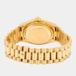 Rolex Day Date 18038 President Automatic Champagne 18k Yellow Gold Diamond Men's Wristwatch 36 mm
