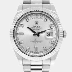 Rolex Day-Date 218239 Automatic Silver Stainless Steel Men's Wristwatch 41 mm