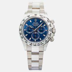 Rolex Cosmograph Daytona 116509 Automatic Blue 18k White Gold Men's Wristwatch 40 mm