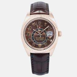 Rolex Sky-Dweller 326135 Automatic Brown 18k Rose Gold Men's Wristwatch 42 mm