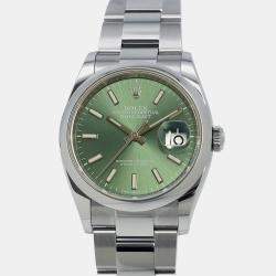 Rolex Datejust 126200 Automatic Green Stainless Steel Men's Wristwatch 36 mm