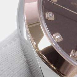 Pre Owned Rolex Datejust 126301G Automatic Brown 18k Rose Gold Stainless Steel Diamond Men's Wristwatch 41 mm