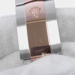 Pre Owned Rolex Datejust 126301G Automatic Brown 18k Rose Gold Stainless Steel Diamond Men's Wristwatch 41 mm