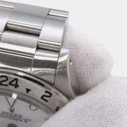 Pre Owned Rolex Explorer II 16570 Automatic White Stainless Steel Men's Wristwatch 40 mm