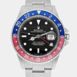 Pre Owned Rolex GMT-Master 16700 Automatic Black Stainless Steel Men's Wristwatch 40 mm