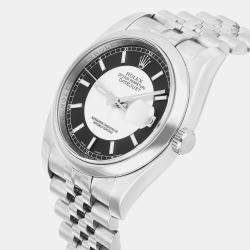 Pre Owned Rolex Datejust 116200 Automatic Black Stainless Steel Men's Wristwatch 36 mm