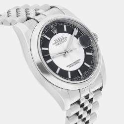 Pre Owned Rolex Datejust 116200 Automatic Black Stainless Steel Men's Wristwatch 36 mm