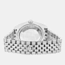 Pre Owned Rolex Datejust 116200 Automatic Black Stainless Steel Men's Wristwatch 36 mm