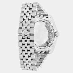 Pre Owned Rolex Datejust 116200 Automatic Black Stainless Steel Men's Wristwatch 36 mm