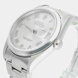 Pre Owned Rolex Datejust 16200 Automatic Silver Stainless Steel Men's Wristwatch 36 mm