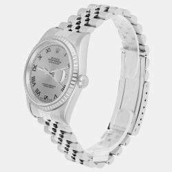 Pre Owned Rolex Datejust 16220 Automatic Silver Stainless Steel Men's Wristwatch 36 mm