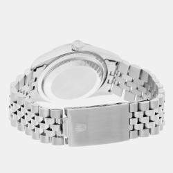 Pre Owned Rolex Datejust 16220 Automatic Silver Stainless Steel Men's Wristwatch 36 mm