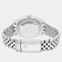 Pre Owned Rolex Datejust 126334 Automatic White 18k White Gold Stainless Steel Men's Wristwatch 41 mm