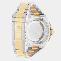 Pre Owned Rolex Submariner 16613N Automatic Black 18k Yellow Gold Stainless Steel Men's Wristwatch 40 mm