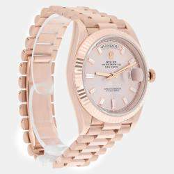 Pre Owned Rolex Day-Date 228235 Automatic Pink 18k Rose Gold Men's Wristwatch 40 mm