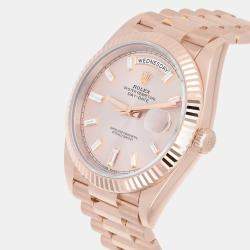 Pre Owned Rolex Day-Date 228235 Automatic Pink 18k Rose Gold Men's Wristwatch 40 mm