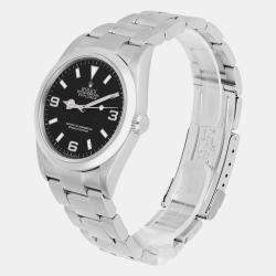 Pre Owned Rolex Explorer 114270 Automatic Black Stainless Steel Men's Wristwatch 36 mm