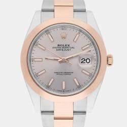 Pre Owned Rolex Datejust 126301 Automatic Sundust 18k Rose Gold Stainless Steel Men's Wristwatch 41 mm