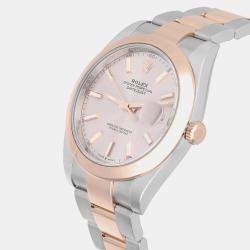 Pre Owned Rolex Datejust 126301 Automatic Sundust 18k Rose Gold Stainless Steel Men's Wristwatch 41 mm