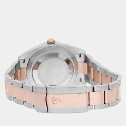 Pre Owned Rolex Datejust 126301 Automatic Sundust 18k Rose Gold Stainless Steel Men's Wristwatch 41 mm