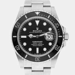 Pre Owned Rolex Submariner 126610LN Automatic Black Stainless Steel Men's Wristwatch 41 mm