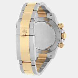 Pre Owned Rolex Cosmograph Daytona 116503 Automatic Tahitian MOP 18K Yellow Gold Stainless Steel Men's Wristwatch 40 mm