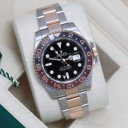 Pre Owned Rolex GMT-Master II 126711CHNR Automatic Black 18k Rose Gold Stainless Steel Men's Wristwatch 40 mm
