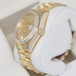 Pre Owned Rolex Day-Date 18238 Automatic Champagne 18k Yellow Gold Men's Wristwatch 36 mm