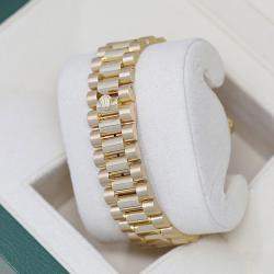 Pre Owned Rolex Day-Date 18238 Automatic Champagne 18k Yellow Gold Men's Wristwatch 36 mm