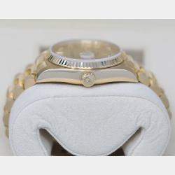 Pre Owned Rolex Day-Date 18238 Automatic Champagne 18k Yellow Gold Men's Wristwatch 36 mm