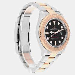 Pre Owned Rolex Yacht-Master 126621 Automatic Black 18k Rose Gold Stainless Steel Men's Wristwatch 40 mm