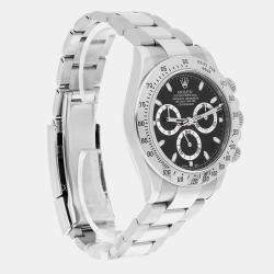 Pre Owned Rolex Cosmograph Daytona 116520 Automatic Black Stainless Steel Men's Wristwatch 40 mm