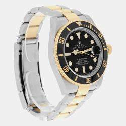 Pre Owned Rolex Submariner 116613LN Automatic Black 18k Yellow Gold Stainless Steel Men's Wristwatch 40 mm